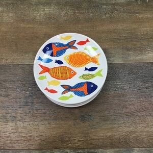 ROOM Creative Bright Fish 6 Dessert Plates